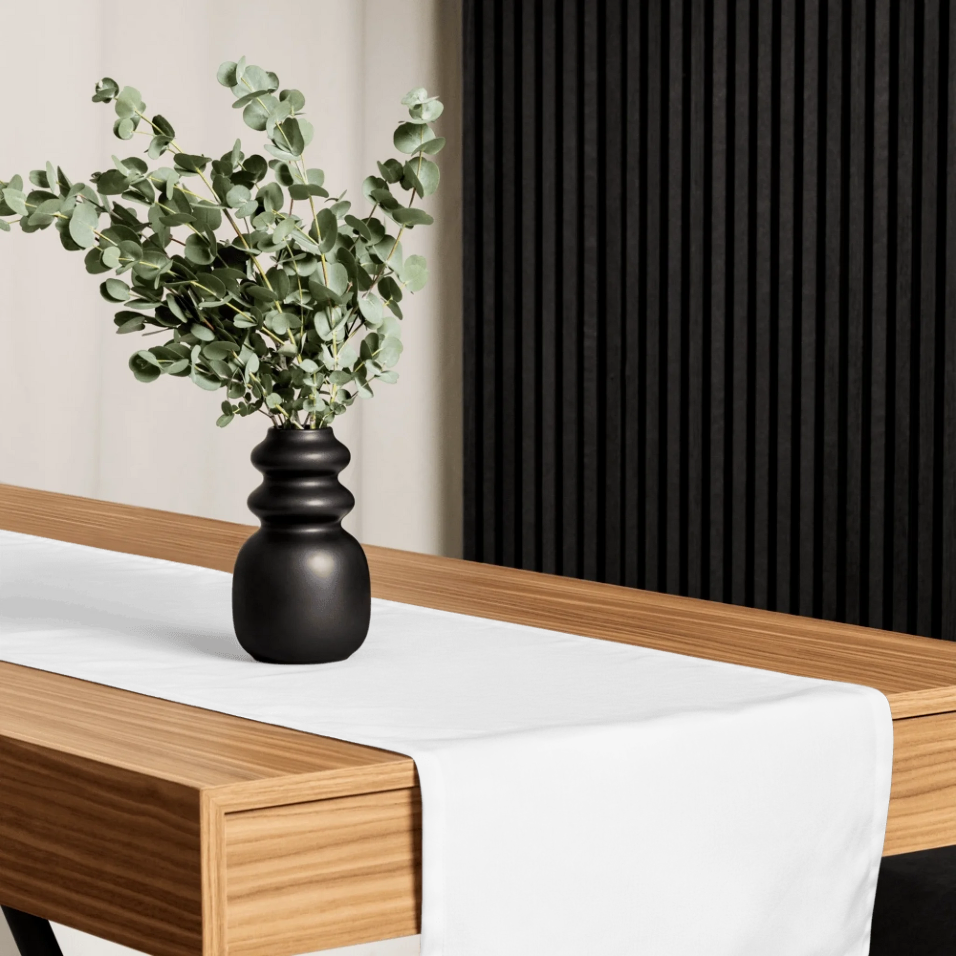 Alternate angle of custom table runner — personalized design with table runner