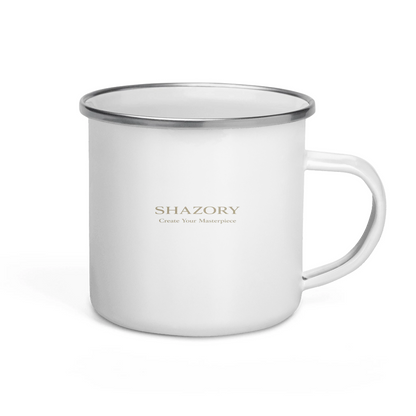 Custom Photo Enamel Mug — Vintage Camping | Shazory