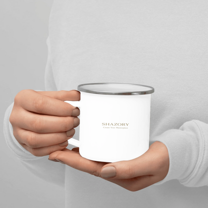 Color or size variation of personalized enamel mug — custom mug