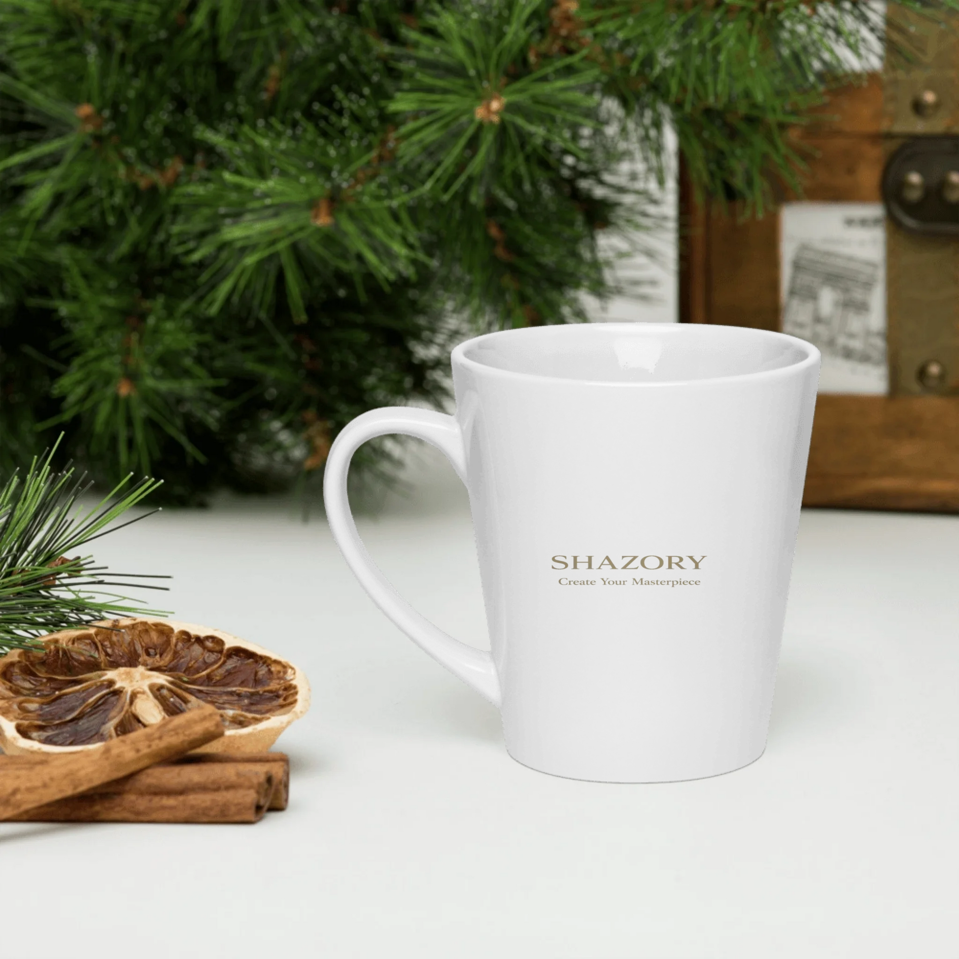 Front view of personalized latte mug — coffee gift for everyday use
