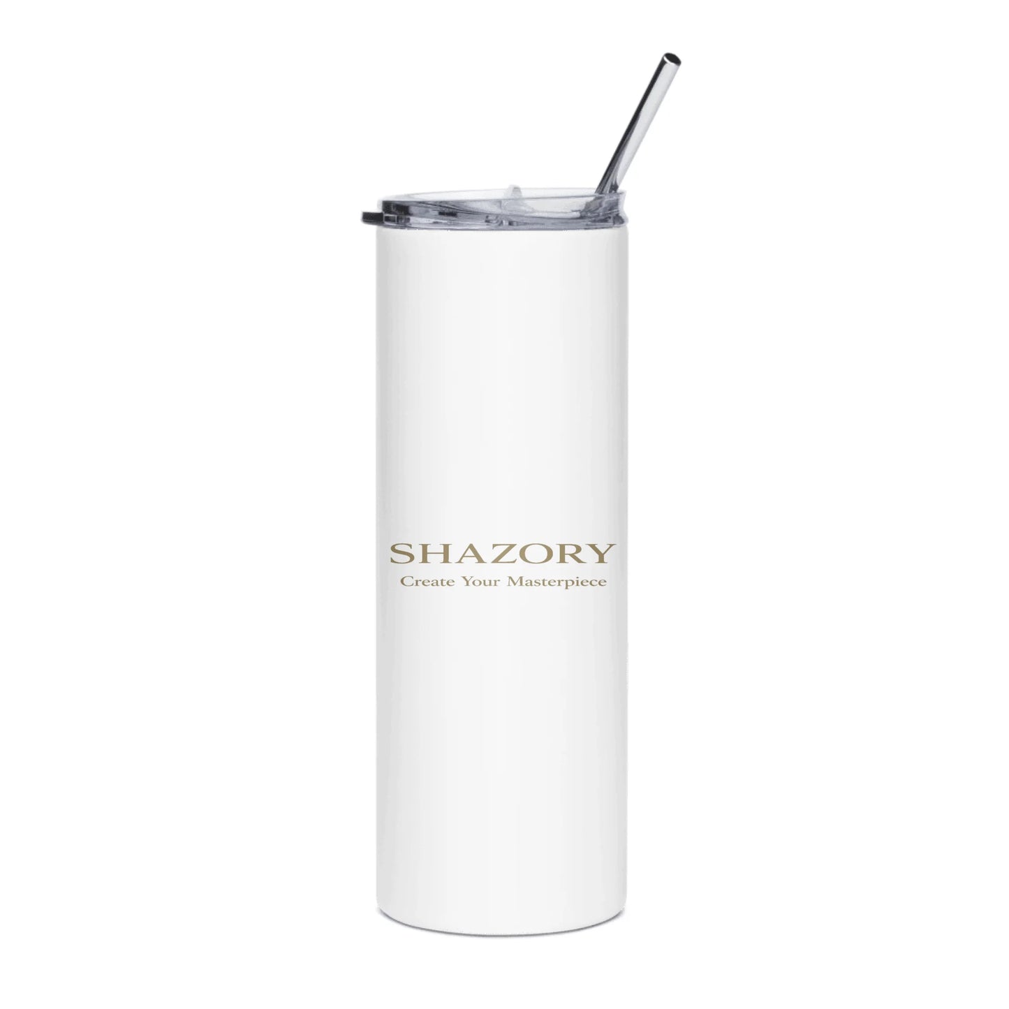 Custom Photo Tumbler — Stainless Steel with Straw | Shazory
