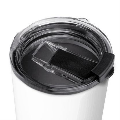 Front view of personalized stainless steel tumbler — tumbler for everyday use