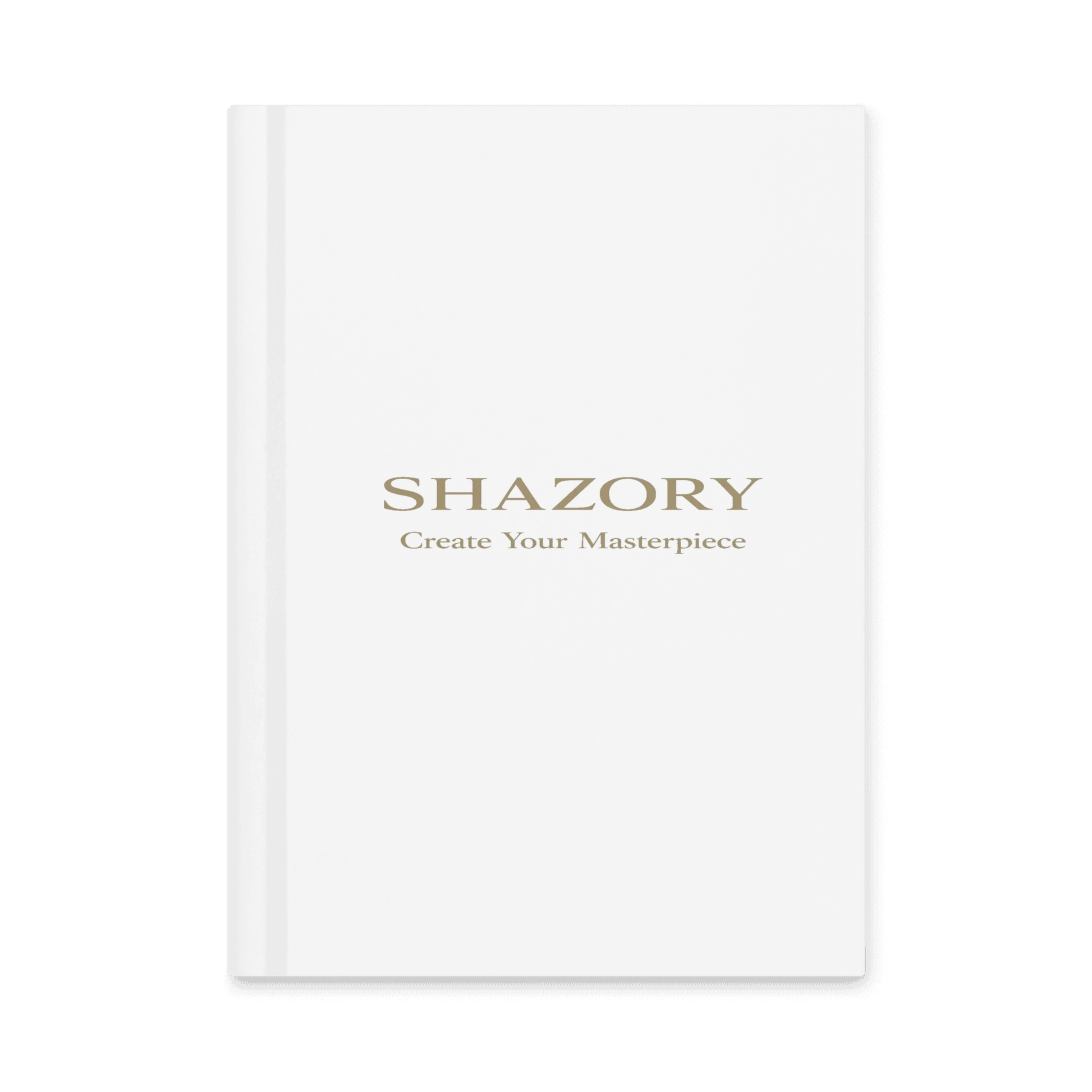 Lifestyle styling of personalized matte hardcover journal — journal ready for daily use