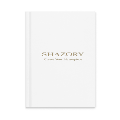 Lifestyle styling of personalized matte hardcover journal — journal ready for daily use