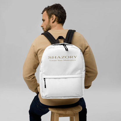 Front view of personalized all-over backpack — backpack for everyday use