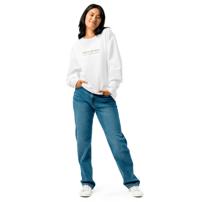 Alternate angle of custom crewneck sweatshirt — personalized design with apparel