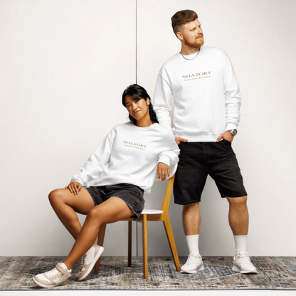 Color or size variation of personalized crewneck sweatshirt — custom loungewear