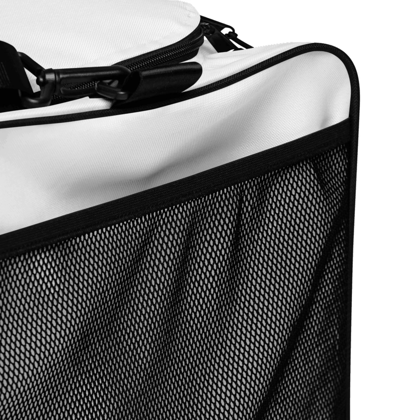 Color or size variation of personalized all-over duffle bag — custom gym bag