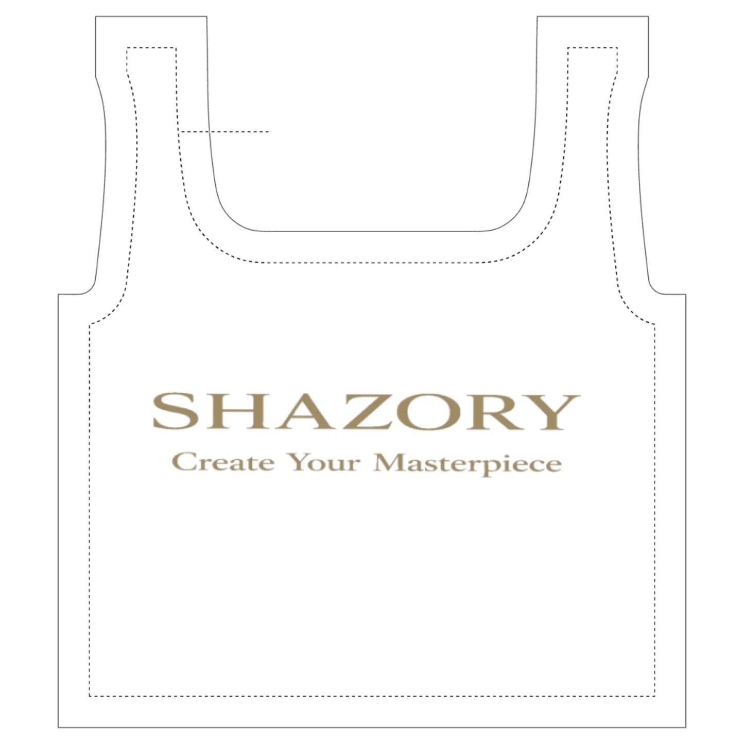 Front view of personalized all-over market tote — tote bag for everyday use