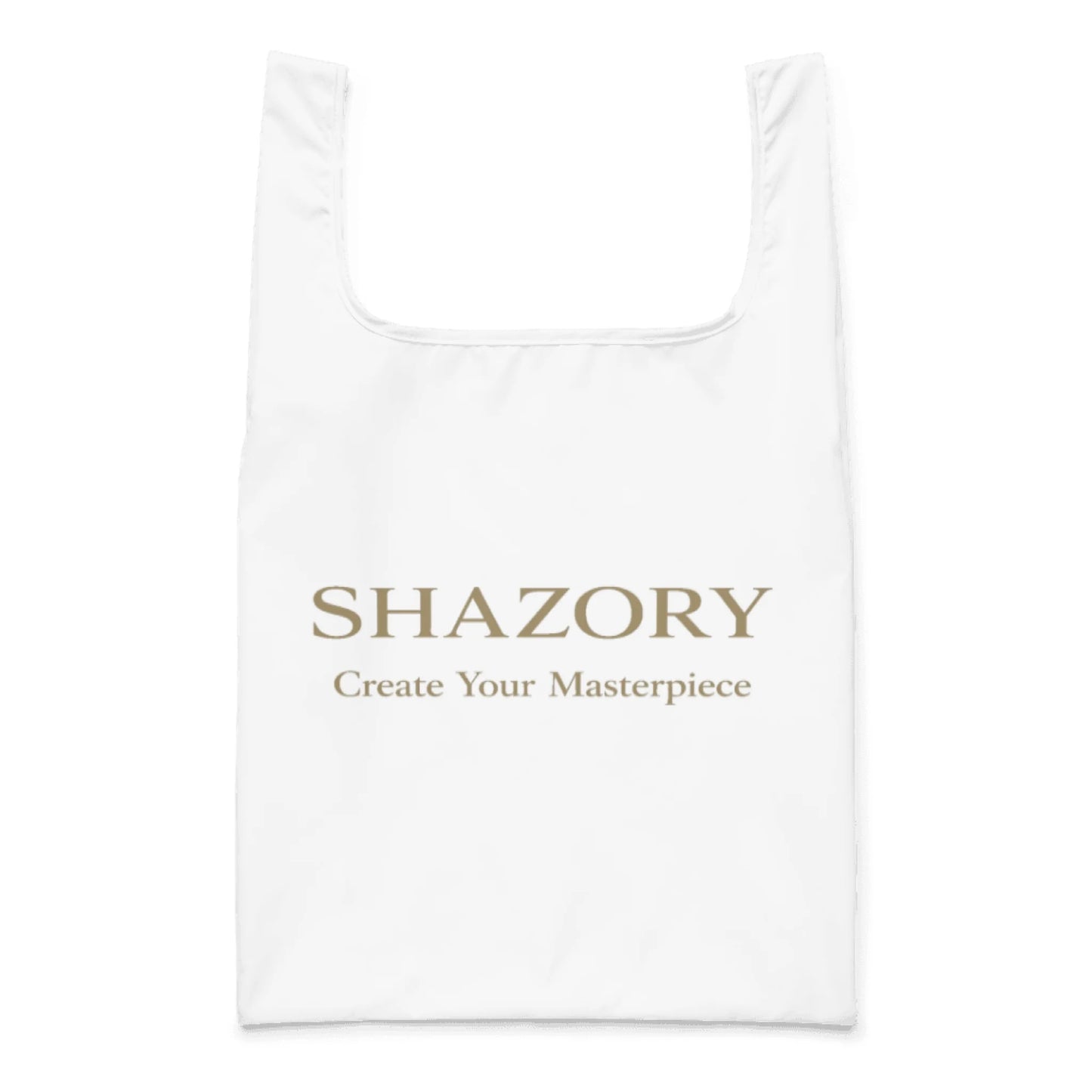 Lifestyle styling of personalized all-over market tote — all-over print bag ready for daily use