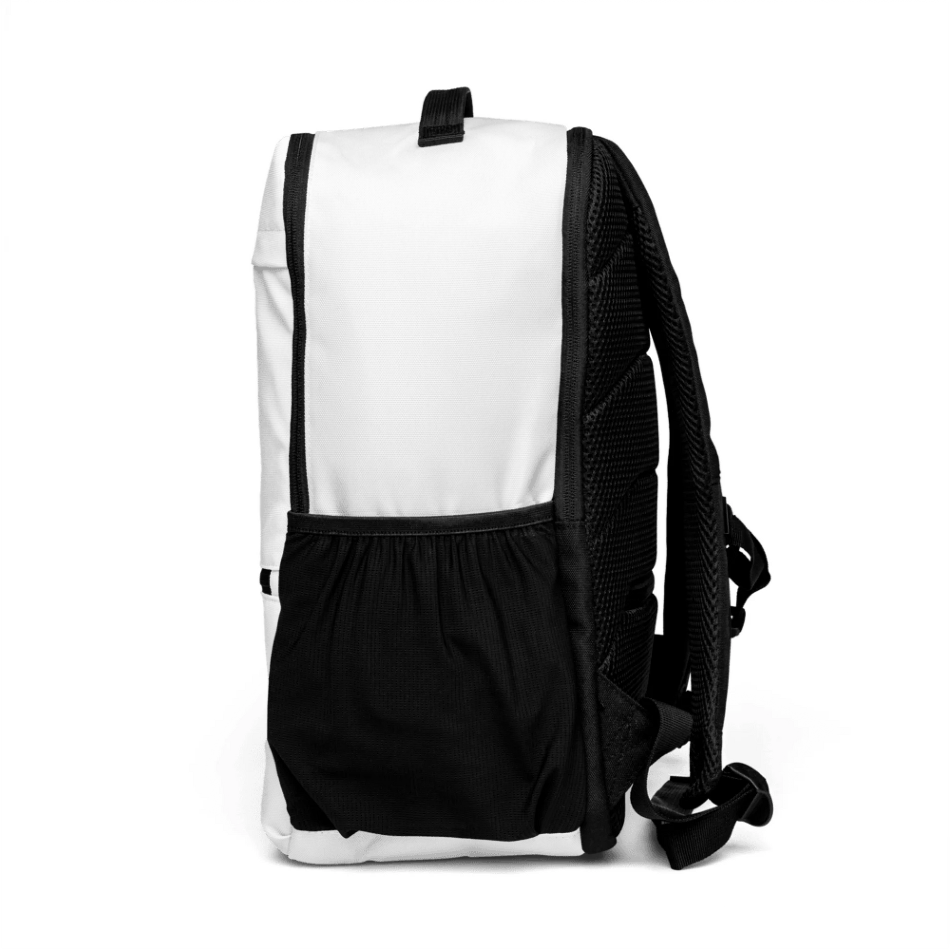 Alternate angle of custom utility backpack — personalized design with backpack