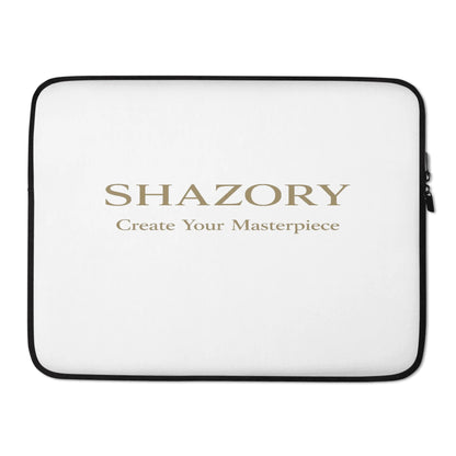 Alternate angle of custom neoprene laptop sleeve — personalized design with laptop sleeve