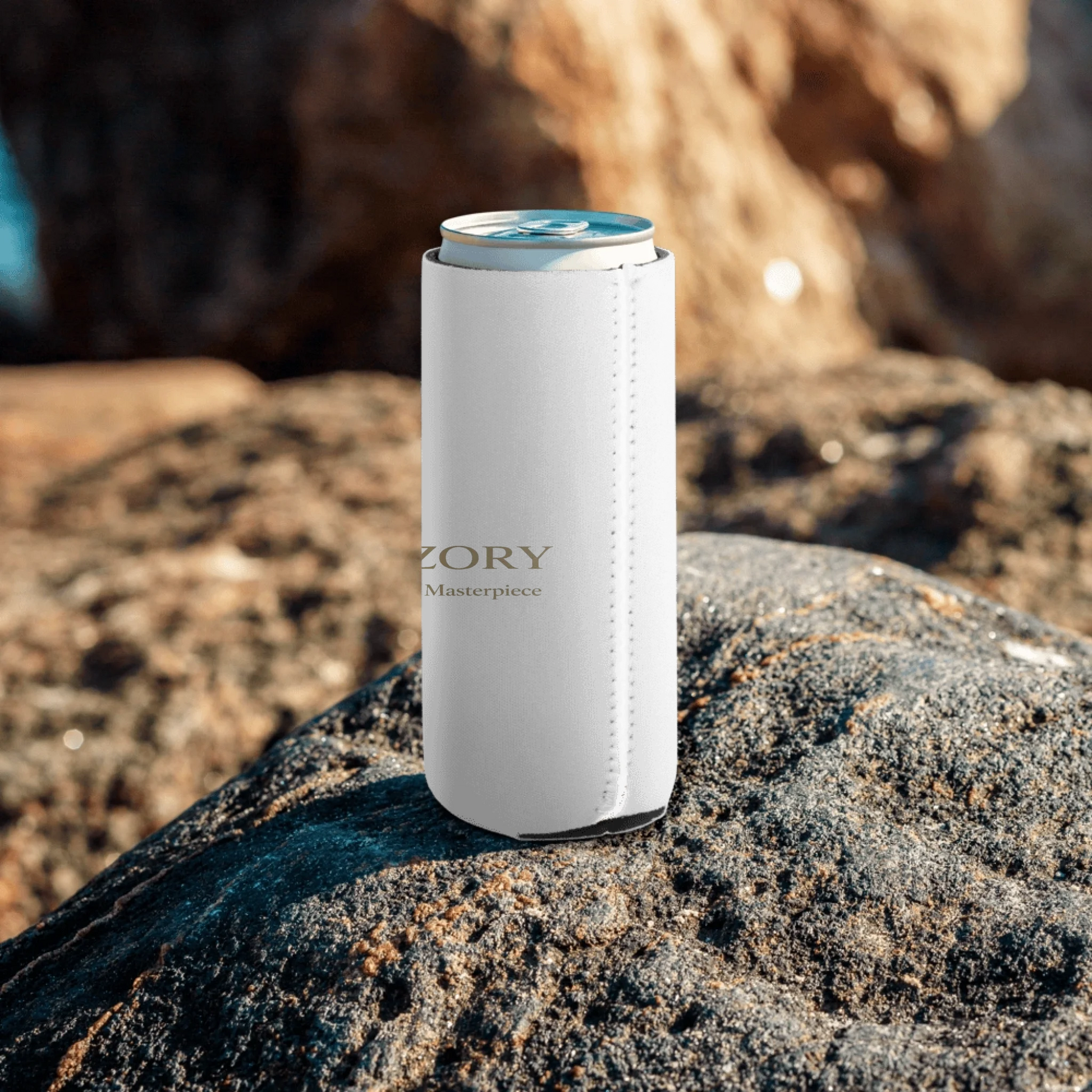 Custom can cooler shown in use — bbq accessory made for everyday styling