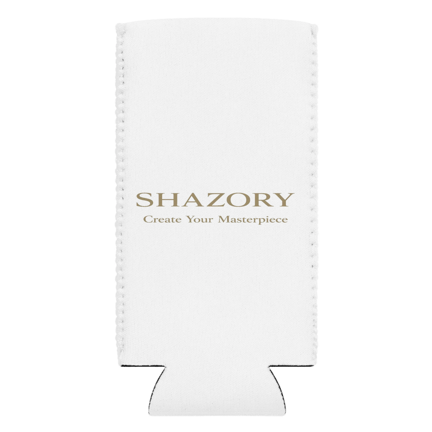 Alternate angle of custom can cooler — personalized design with bbq accessory