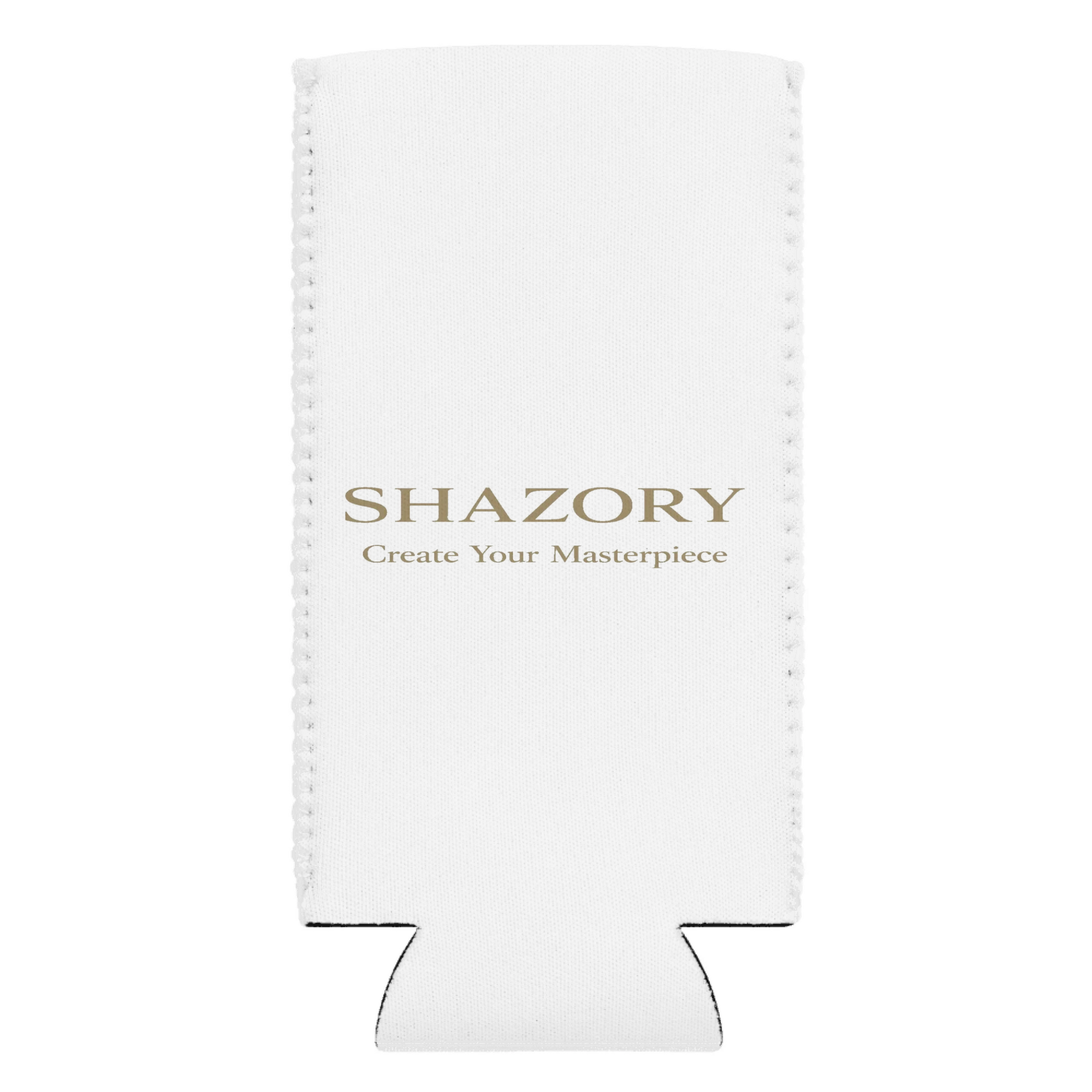 Alternate angle of custom can cooler — personalized design with bbq accessory