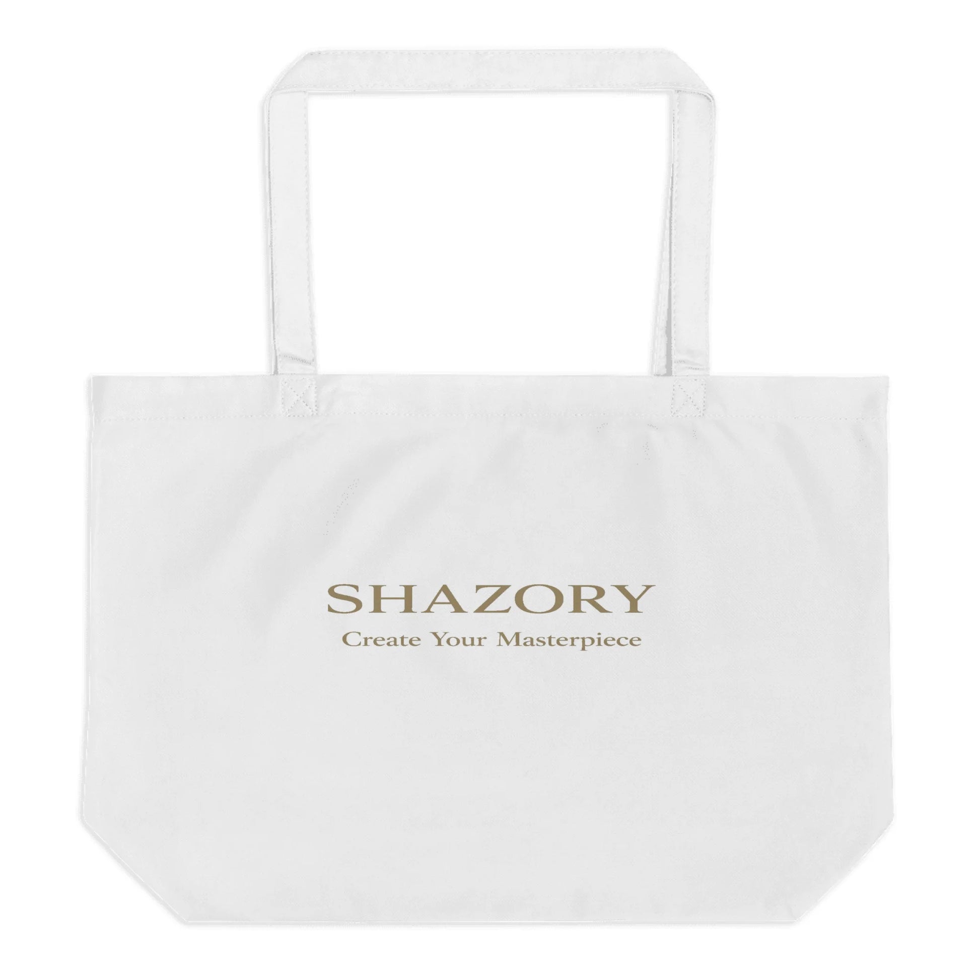 Close-up detail of custom photo print on large eco tote — everyday bag surface texture