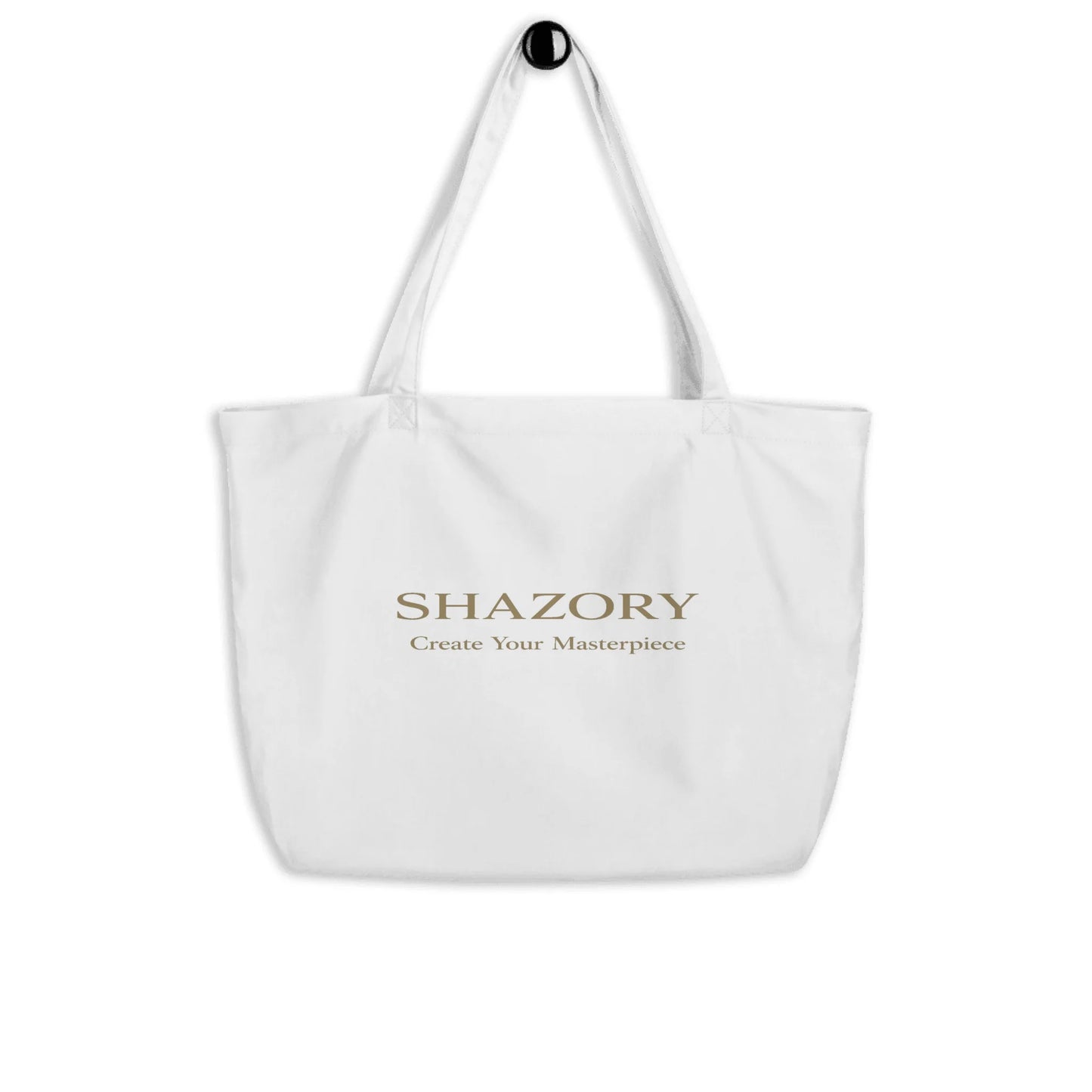 Alternate angle of custom large eco tote — personalized design with tote bag