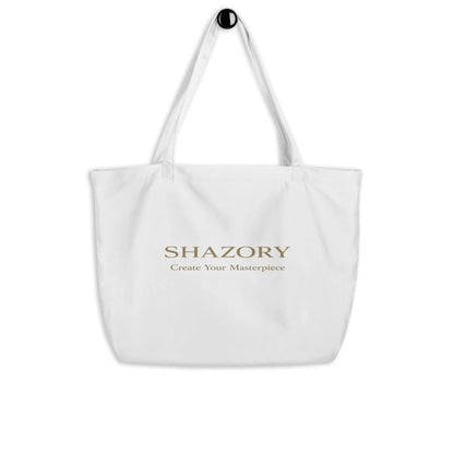 Alternate angle of custom large eco tote — personalized design with tote bag