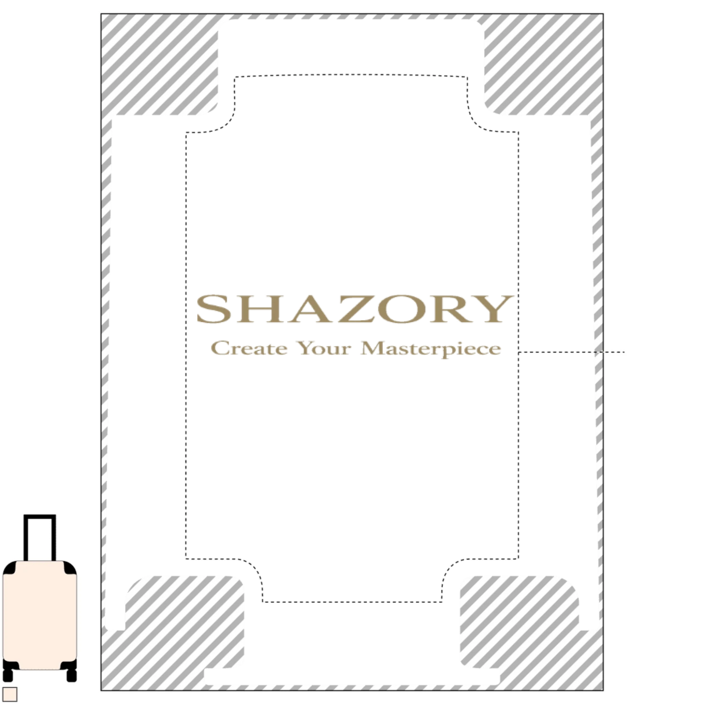 Custom photo suitcase from Shazory Creator Studio — luggage made to order