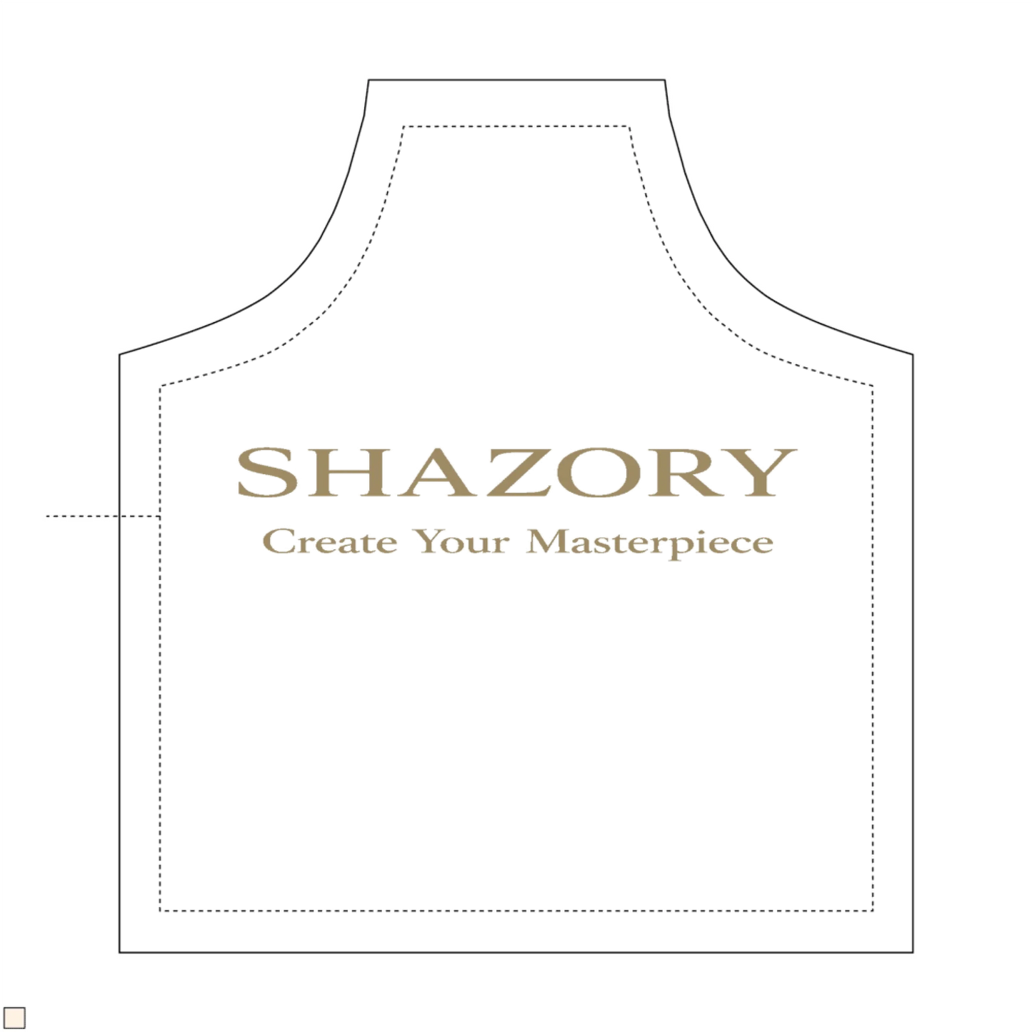 Front view of personalized all-over print apron — baker gift for everyday use