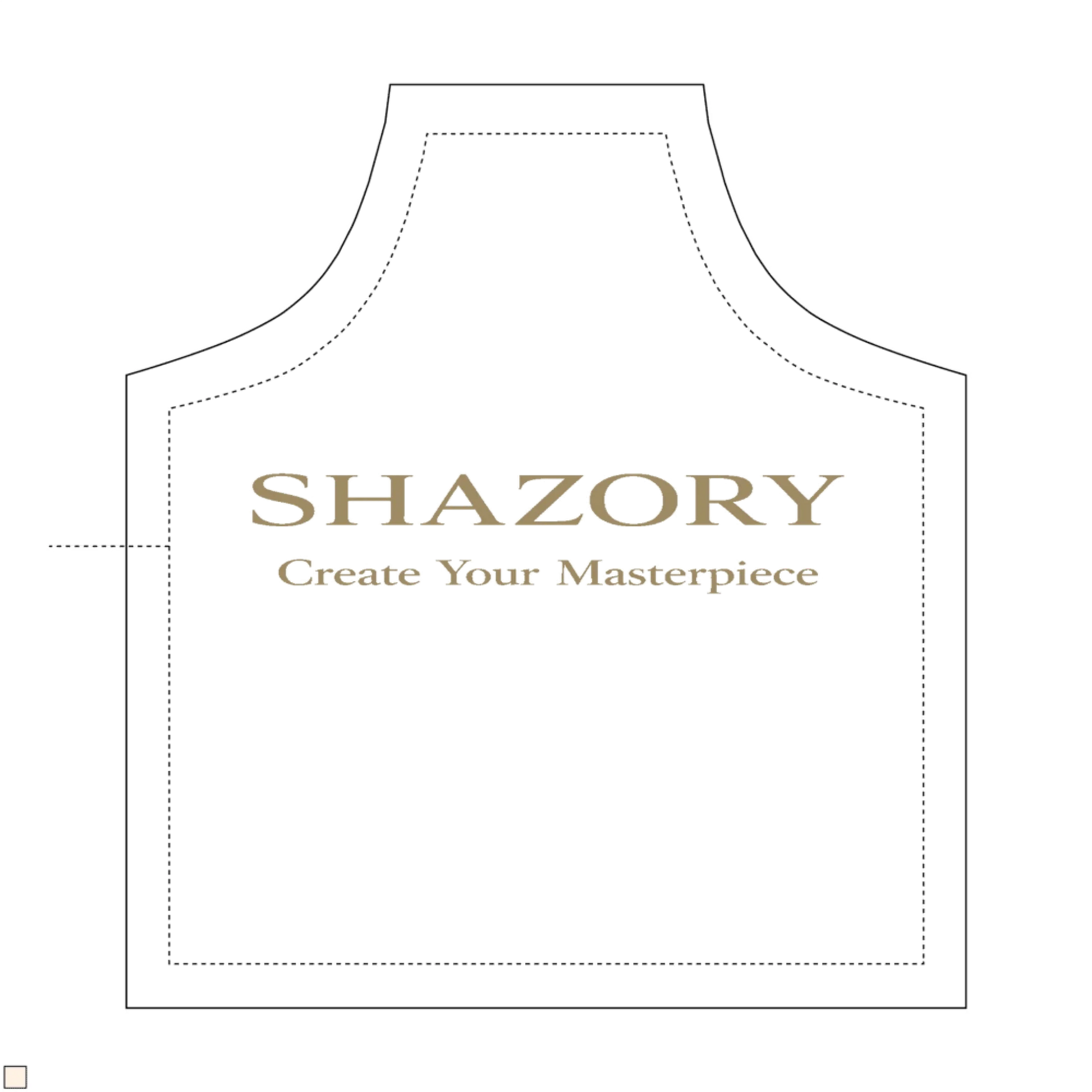 Front view of personalized all-over print apron — baker gift for everyday use