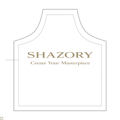 Front view of personalized all-over print apron — baker gift for everyday use