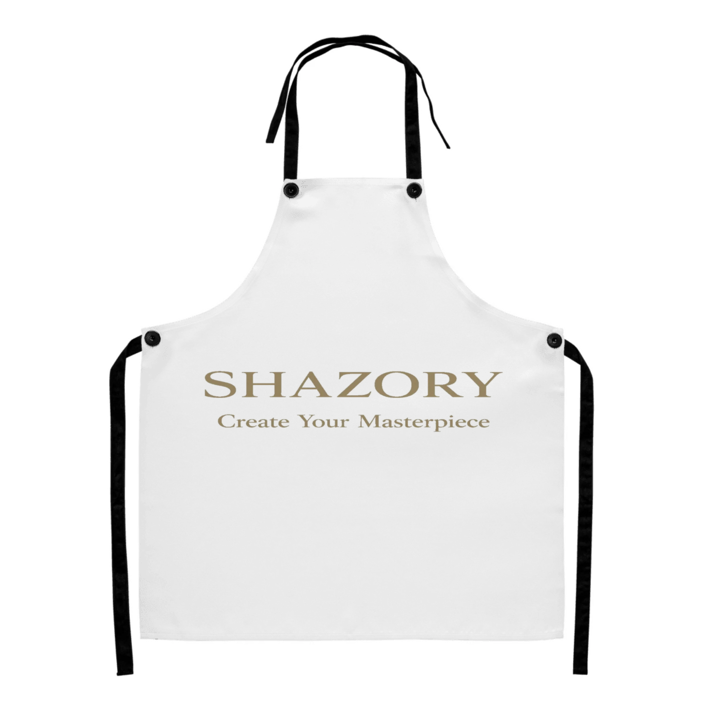 Custom all-over print apron shown in use — all-over print made for everyday styling