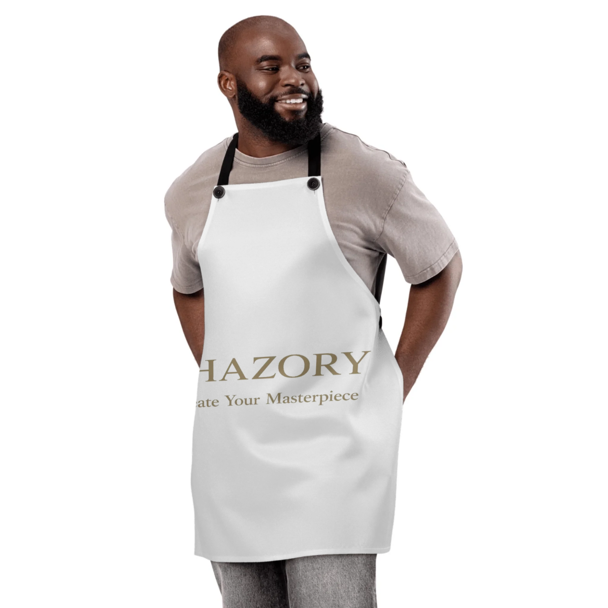 All-Over Print Apron — personalized photo or design printed on all-over print apron from Shazory