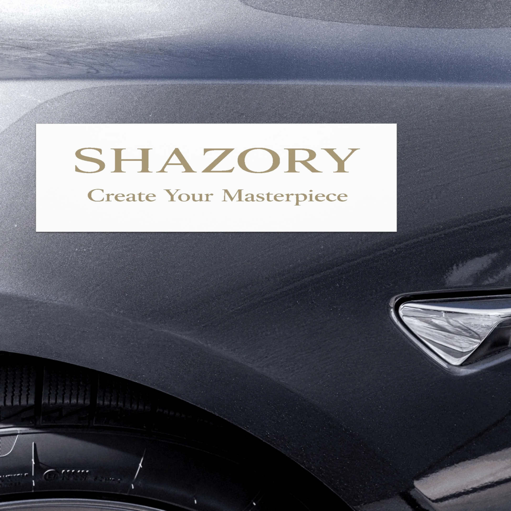 Back view of personalized car magnets — custom auto accessory print quality