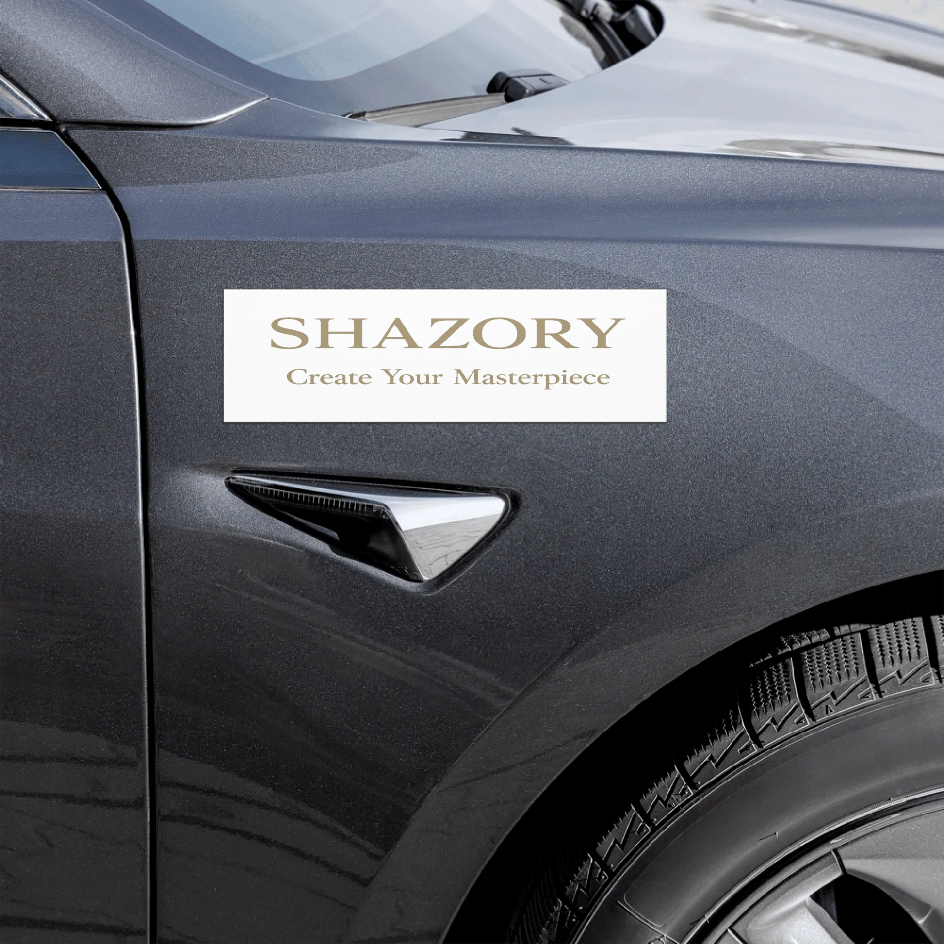 Top view of custom car magnets — personalized photo design from Creator Studio