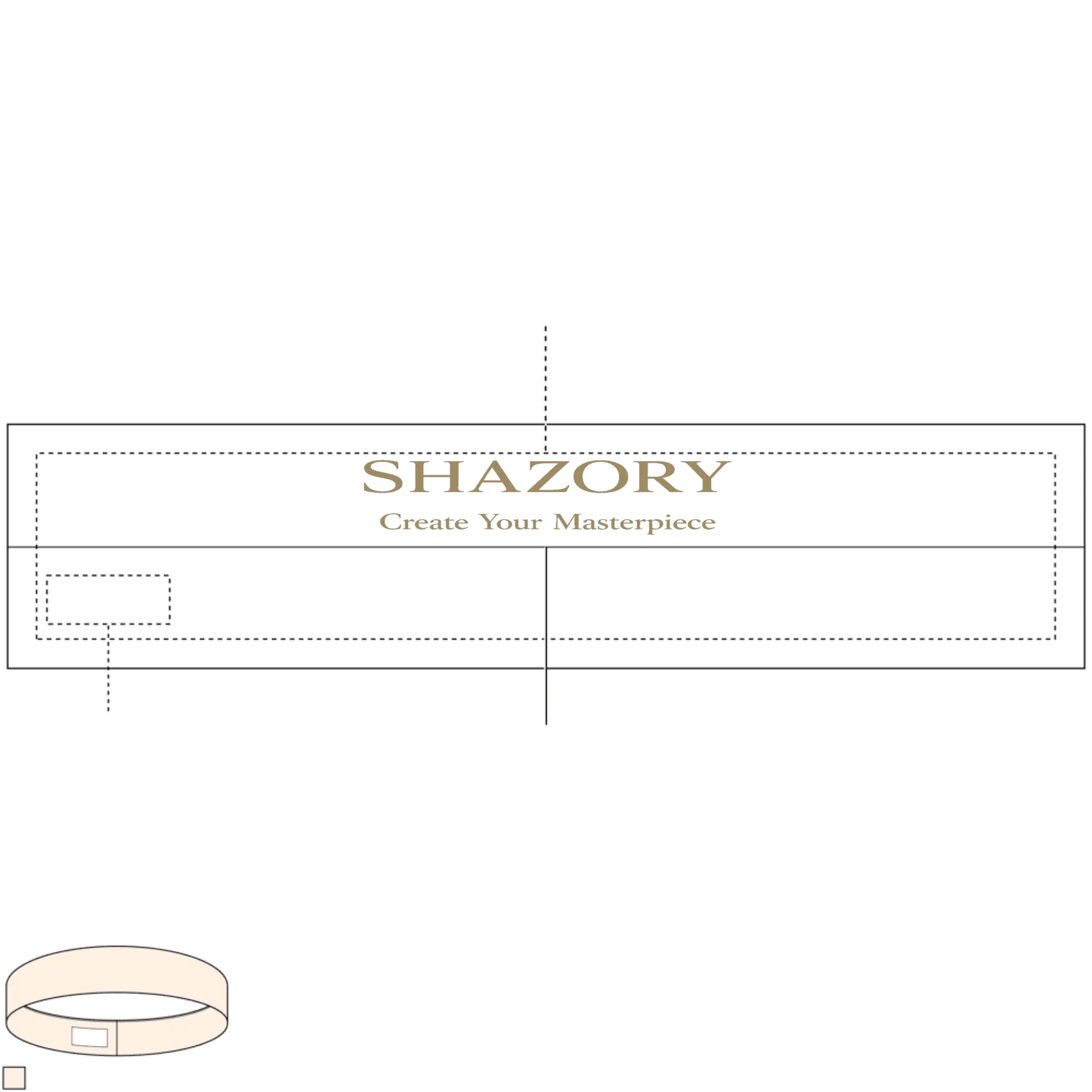 Front view of personalized all-over print headband — athletic accessory for everyday use