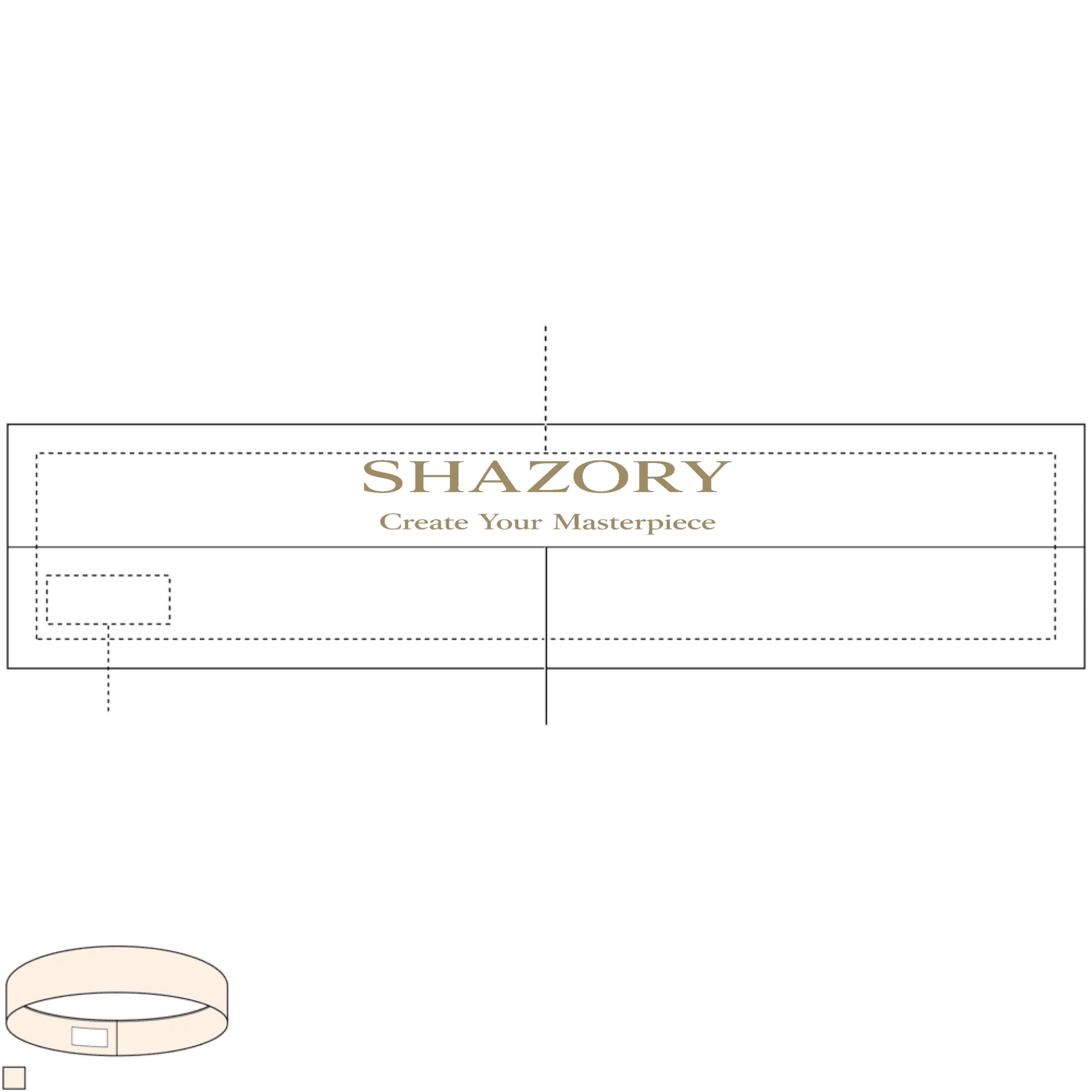 Front view of personalized all-over print headband — athletic accessory for everyday use