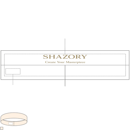 Front view of personalized all-over print headband — athletic accessory for everyday use
