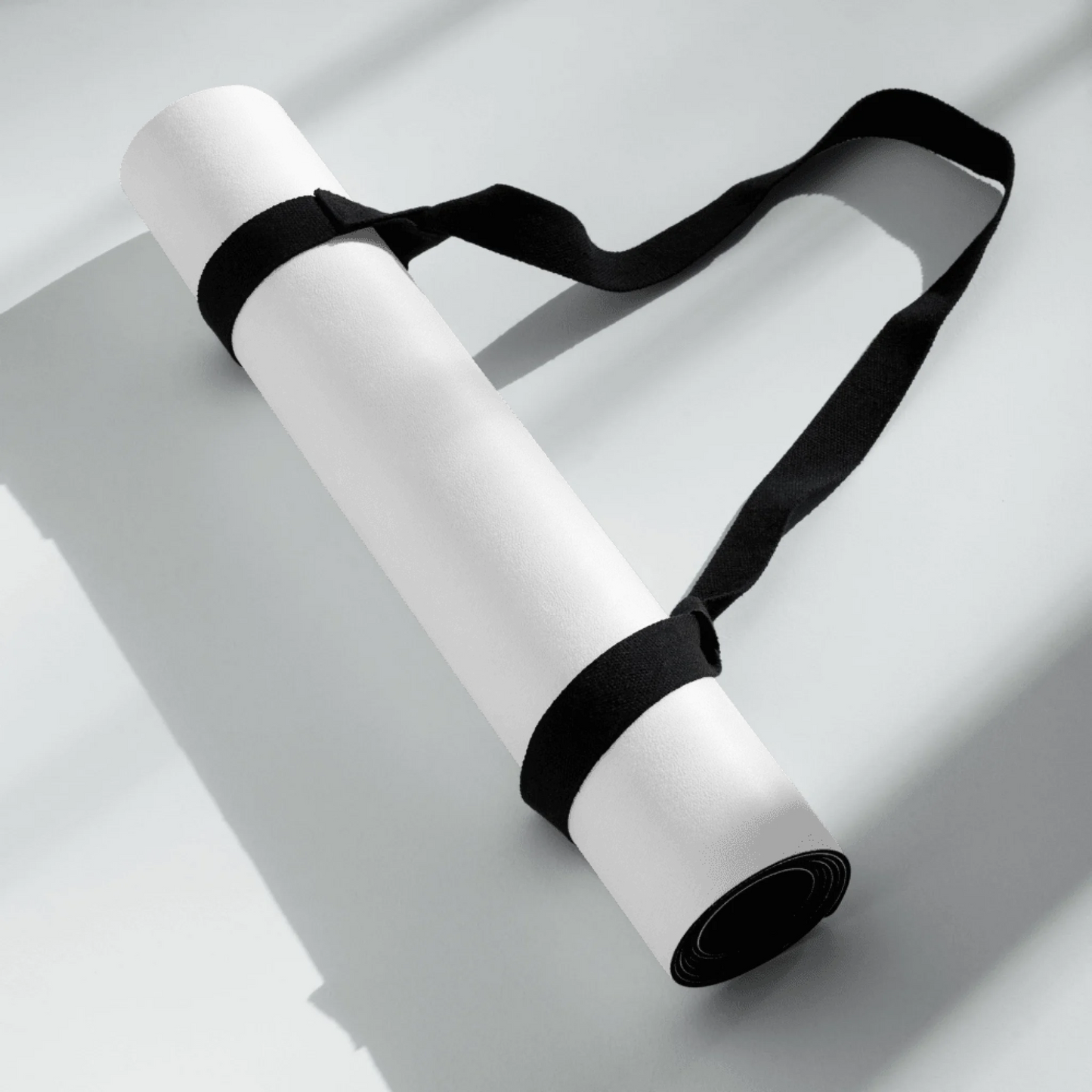 Side profile of custom yoga mat — personalized fitness accessory detail