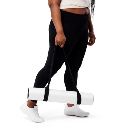 Custom yoga mat shown in use — yoga mat made for everyday styling