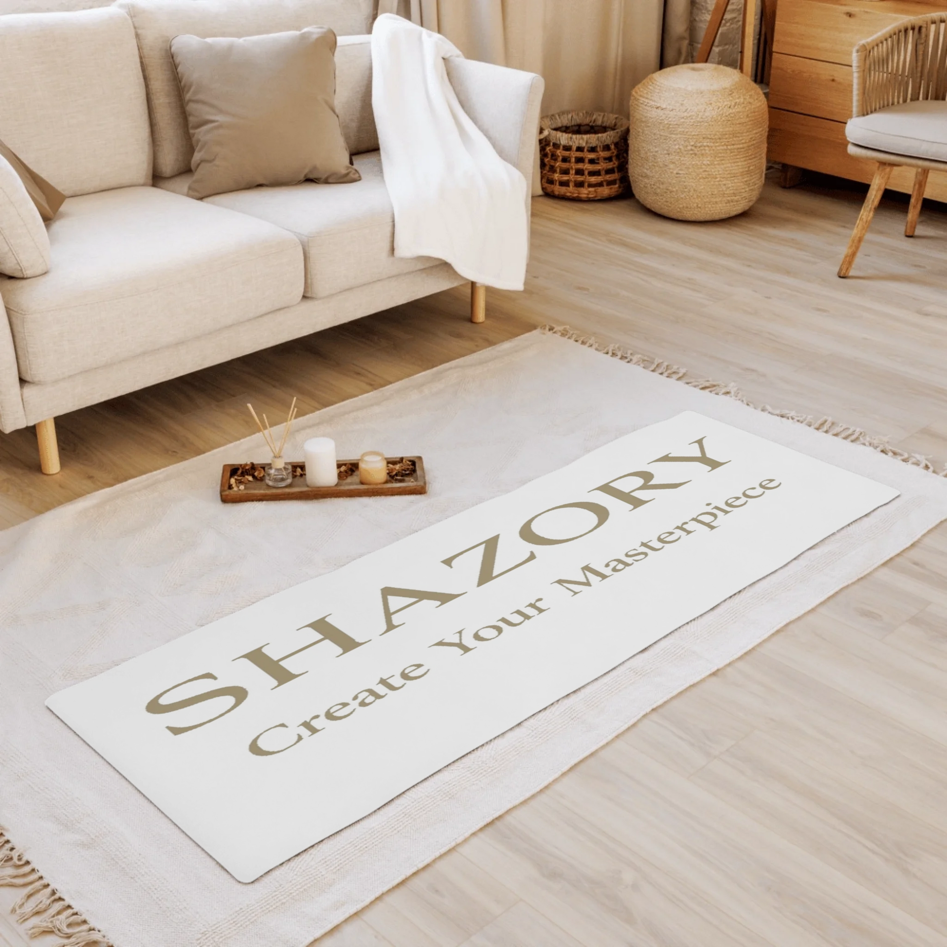 Color or size variation of personalized yoga mat — custom fitness accessory