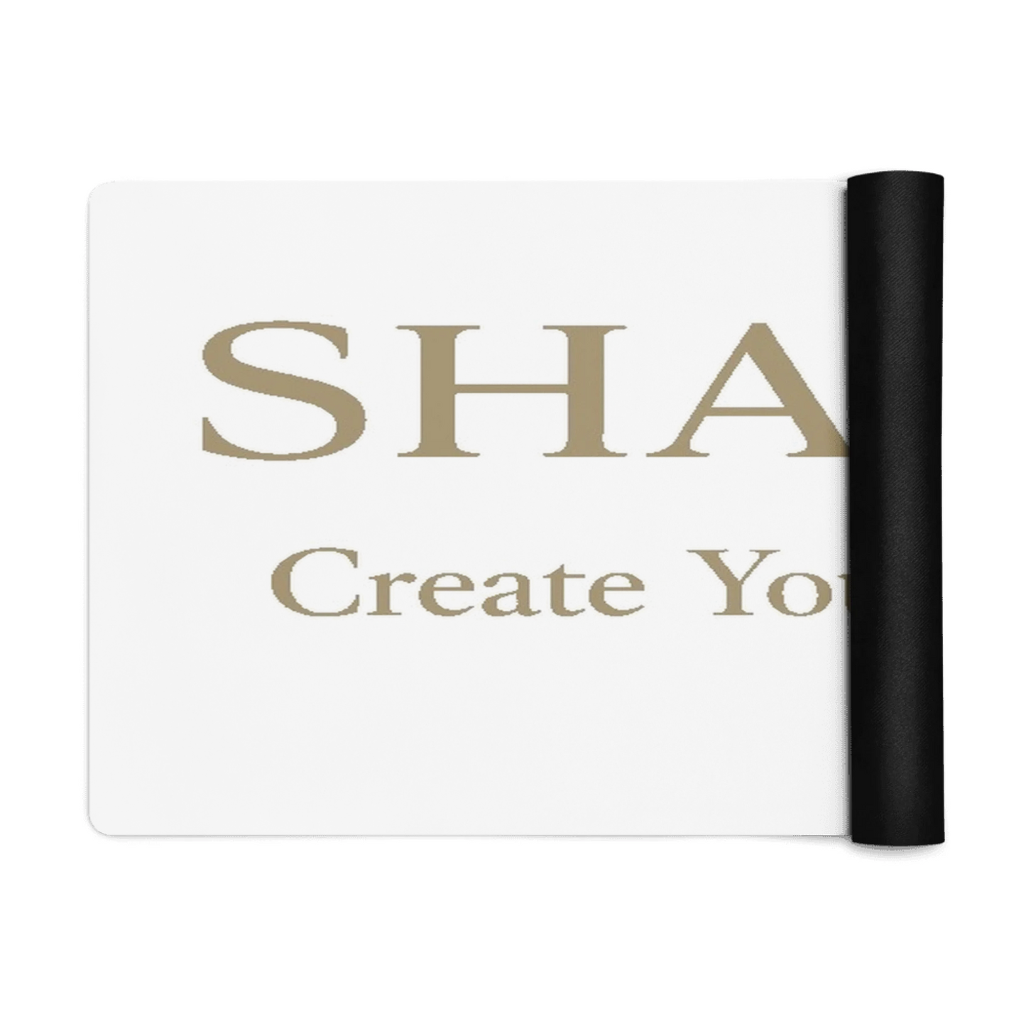 Lifestyle styling of personalized yoga mat — yoga mat ready for daily use