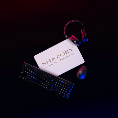 Front view of personalized desk mat — gaming accessory for everyday use