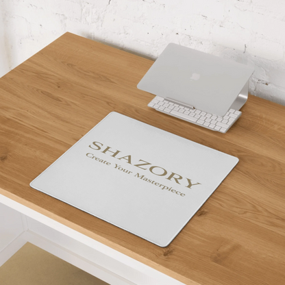 Close-up detail of custom photo print on gaming mouse pad — gamer gift surface texture