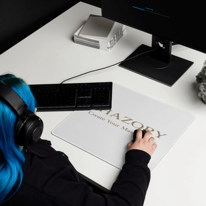 Alternate angle of custom gaming mouse pad — personalized design with mouse pad