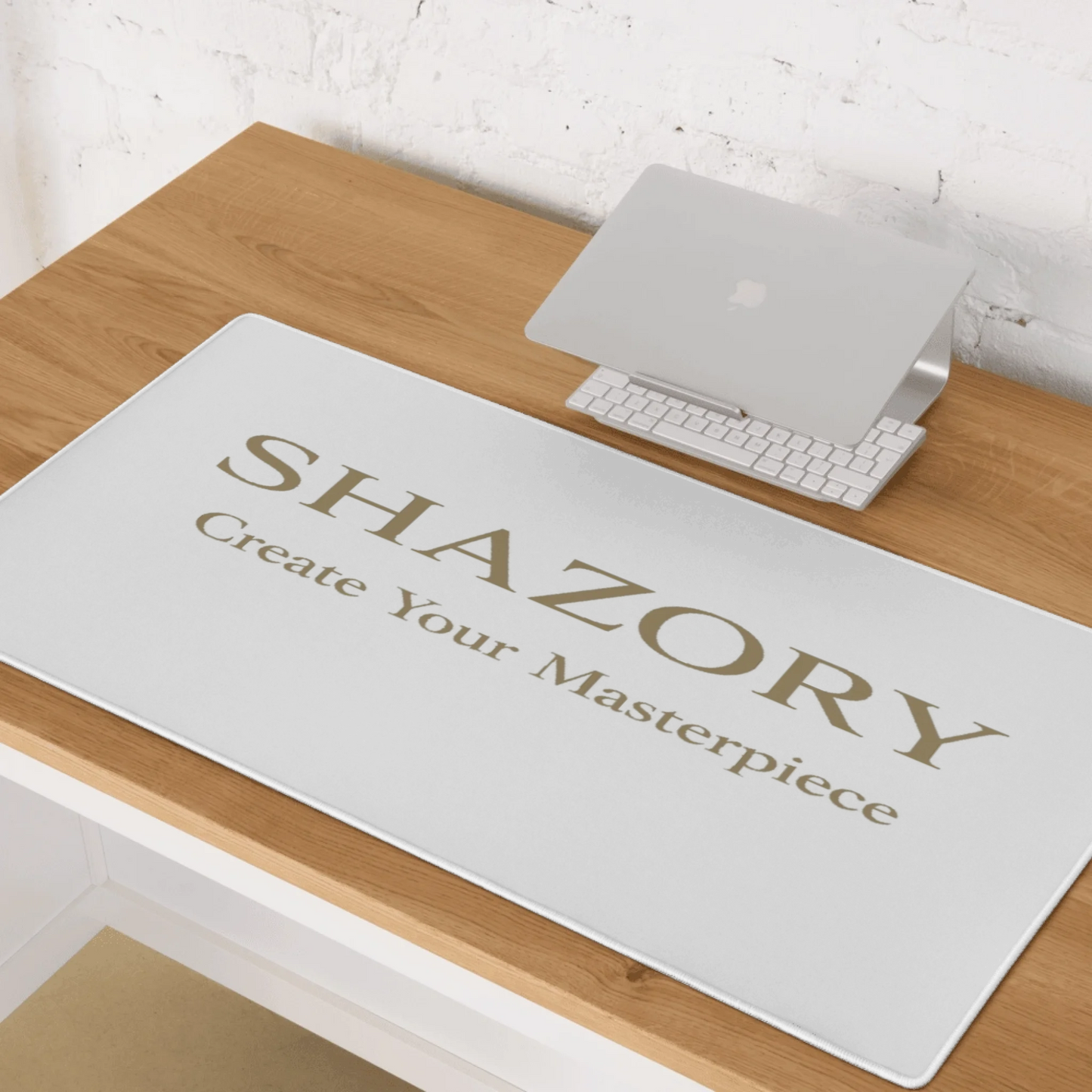 Detail texture macro of custom gaming mouse pad — premium gamer gift finish