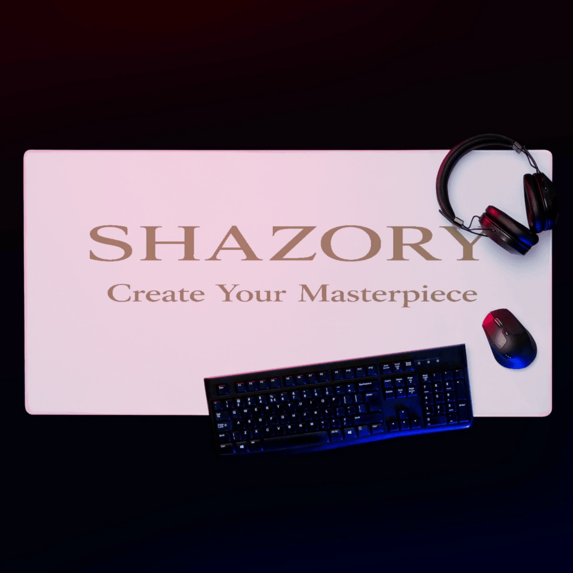 Custom gaming mouse pad shown in use — mouse pad made for everyday styling