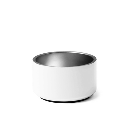 Close-up detail of custom photo print on pet bowl — dog bowl surface texture