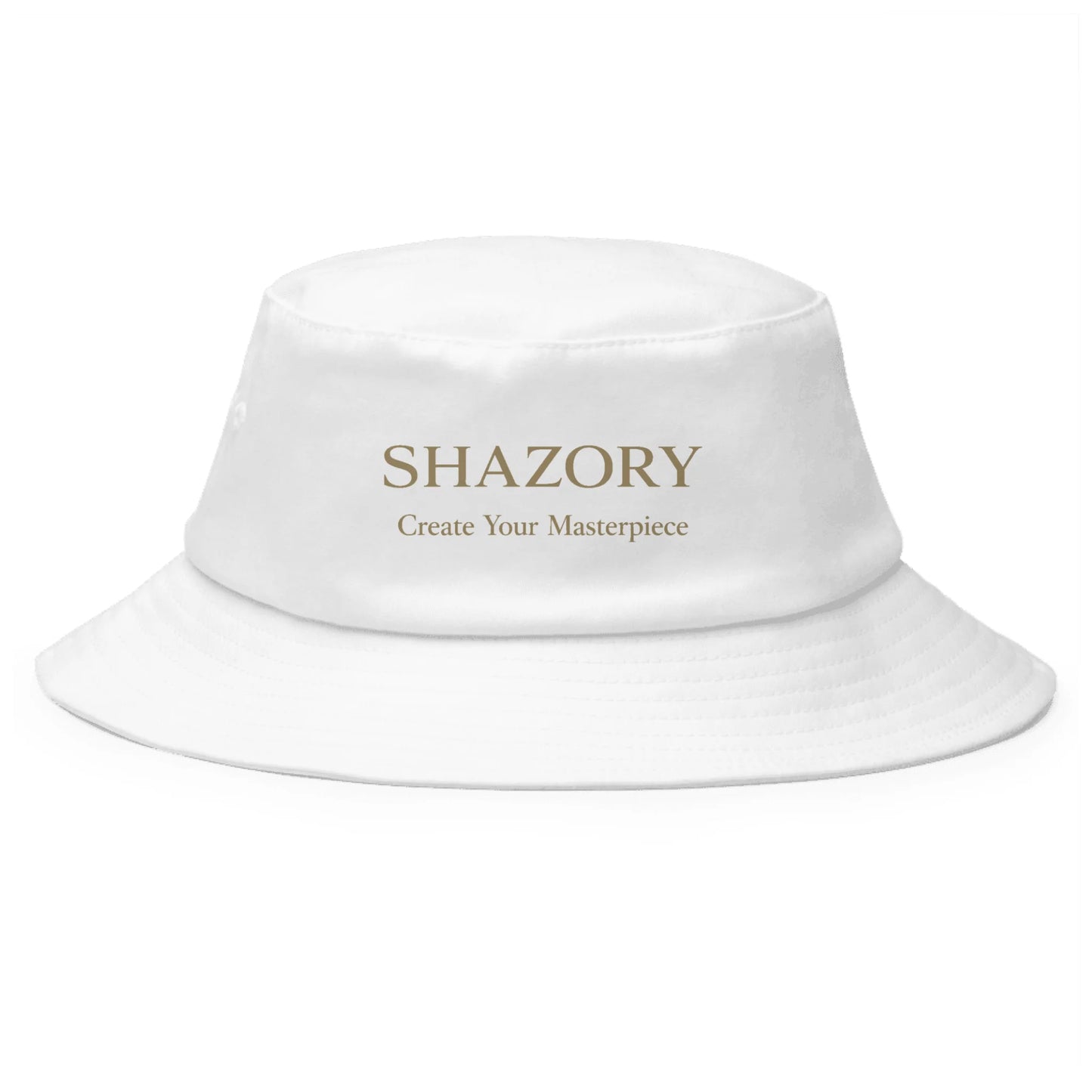 Close-up detail of custom photo print on bucket hat — fashion hat surface texture