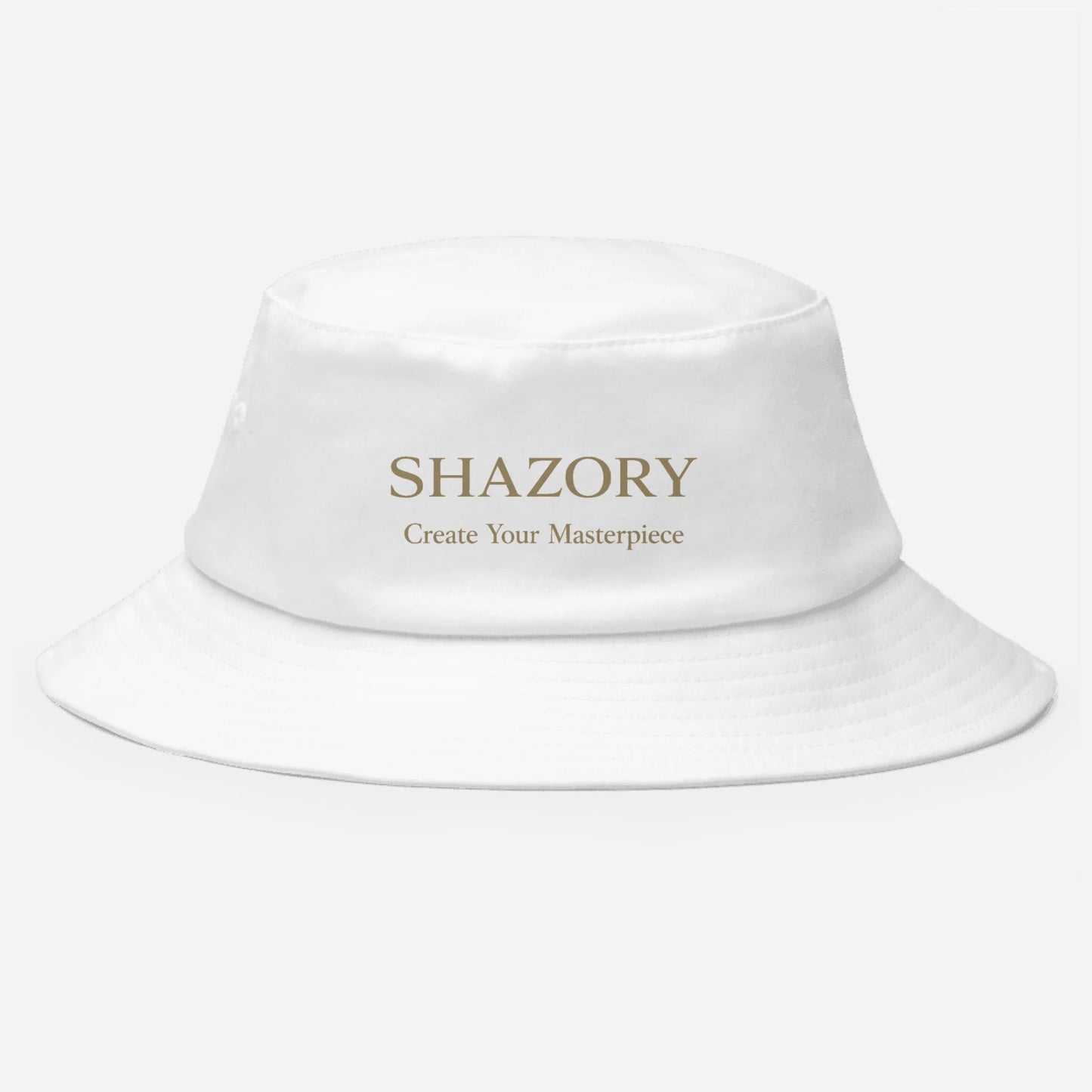 Alternate angle of custom bucket hat — personalized design with bucket hat