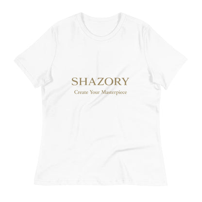 Women's Relaxed T-Shirt — personalized photo or design printed on women's relaxed t-shirt from Shazory