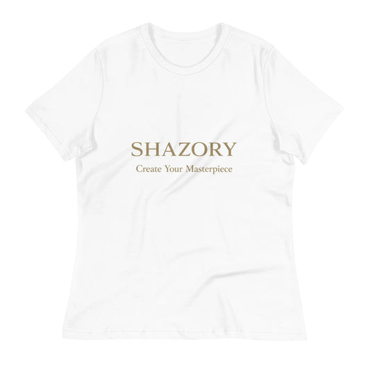Women's Relaxed T-Shirt — personalized photo or design printed on women's relaxed t-shirt from Shazory