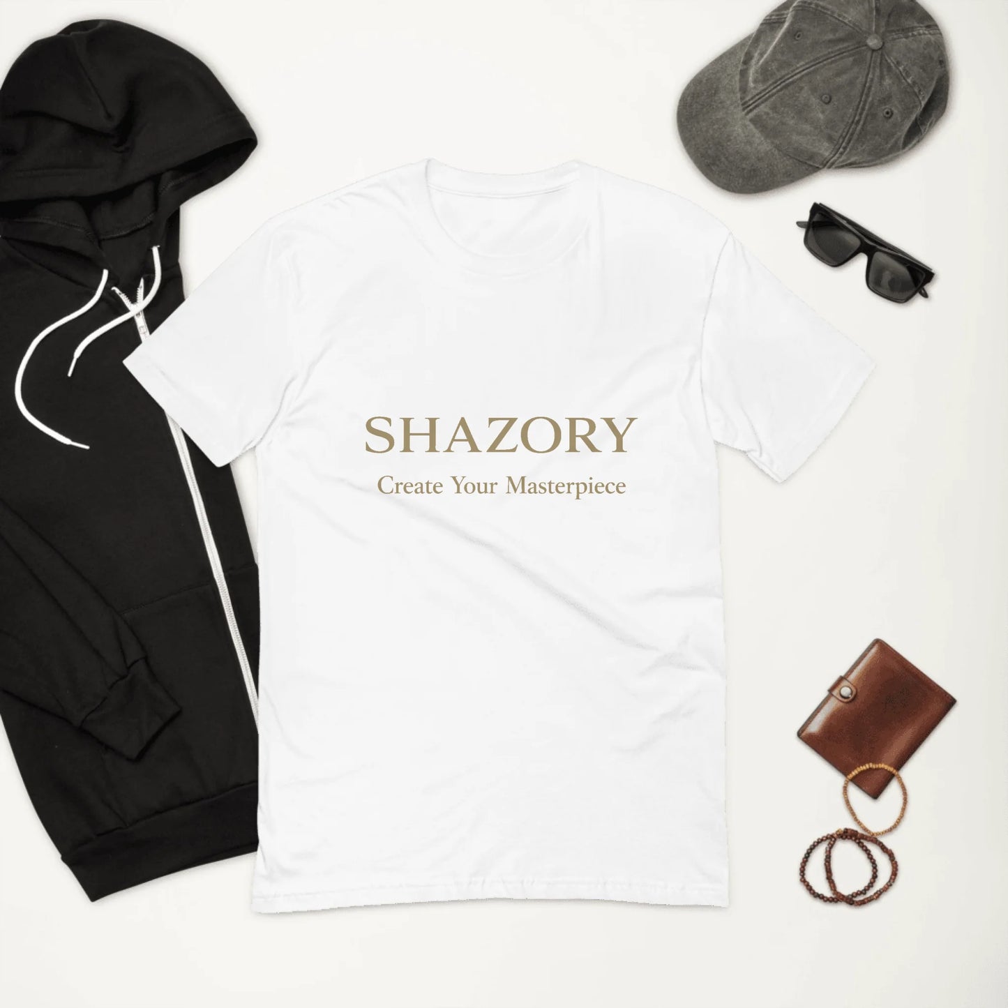 Men's Fitted T-Shirt — personalized photo or design printed on men's fitted t-shirt from Shazory
