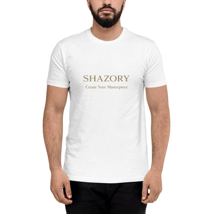 Front view of personalized men's fitted t-shirt — mens tee for everyday use