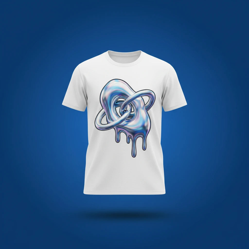 Lifestyle styling of personalized men's fitted t-shirt — apparel ready for daily use